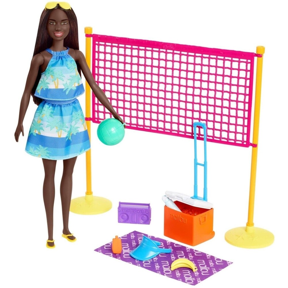 Barbie Loves the Ocean Beach Volleyball Playset Doll Accessories Mattel NEW